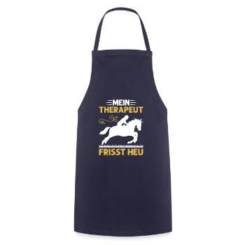 Mein Therapeut Frisst Heu Reiten - Kochschürze - Navy - Vorne - AI Model Male 185 dark (185cm)