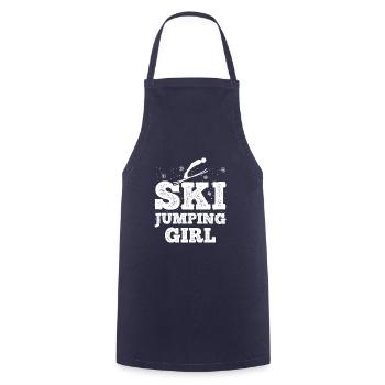 Saut à ski filles piste ski de saut à ski - Tablier de cuisine - marine - Devant - AI Model Male 185 dark (185cm)