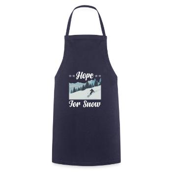 Hope for snow Skiing Fun Winter sports - Cooking Apron - navy - Front - AI Model Male 185 dark (185cm)