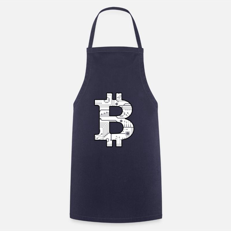 BITCOIN BTC - Kochschürze - Navy