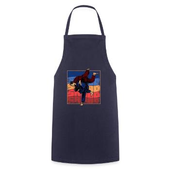 Sambo Soviet Union USSR Russia Sports - Cooking Apron - navy - Front - AI Model Male 185 dark (185cm)
