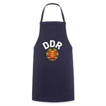 DDR Wappen, Osten, Ossi Geschenk - Kochschürze - Navy - Vorne - AI Model Male 185 dark (185cm)