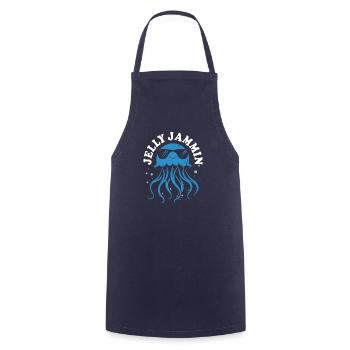 Méduse Jelly Jammin avec tentacules, créatures marines - Tablier de cuisine - marine - Devant - AI Model Male 185 dark (185cm)