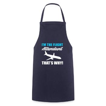 The Flight Attendant Stewardess Gift - Cooking Apron - navy - Front - AI Model Male 185 dark (185cm)