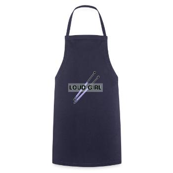 Lautes Mädchen Schlagzeuger Percussion Musical Ban - Kochschürze - Navy - Vorne - AI Model Male 185 dark (185cm)