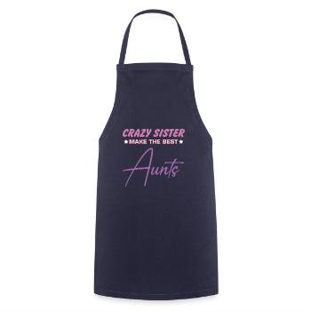 Crazy sisters are the best aunts! Geför - Cooking Apron - navy - Front - AI Model Male 185 dark (185cm)