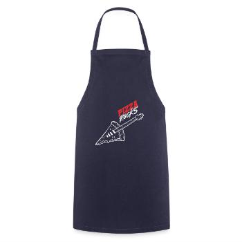 Pizza rocks guitarist Gift - Cooking Apron - navy - Front - AI Model Male 185 dark (185cm)