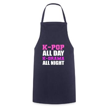 K-Pop all day moviegoers poison - Cooking Apron - navy - Front - AI Model Male 185 dark (185cm)