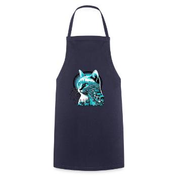 Blue City Cat - Cooking Apron - navy - Front - AI Model Male 185 dark (185cm)