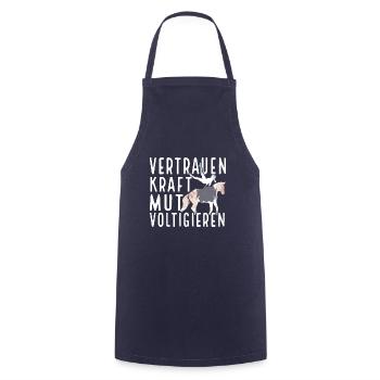 Voltigieren Voltigiererin Pferdesport Geschenk - Kochschürze - Navy - Vorne - AI Model Male 185 dark (185cm)