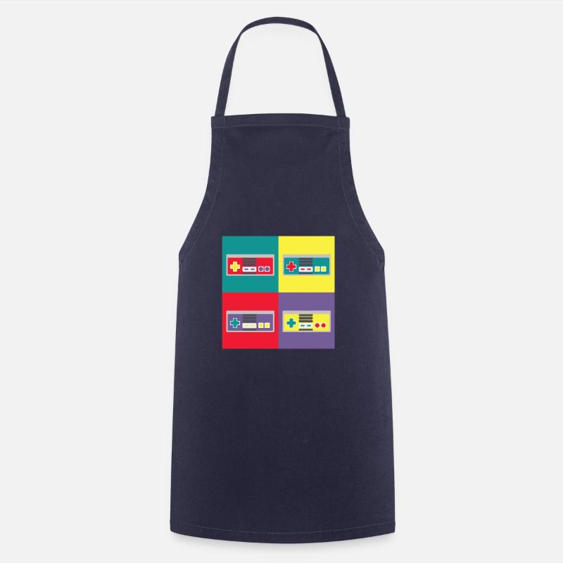 Pop art geek, manette - Tablier de cuisine - marine