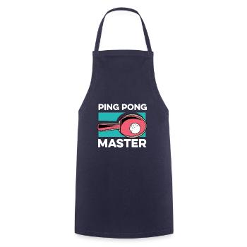 Ping -Pong -Master Paddler Gift - Cooking Apron - navy - Front - AI Model Male 185 dark (185cm)