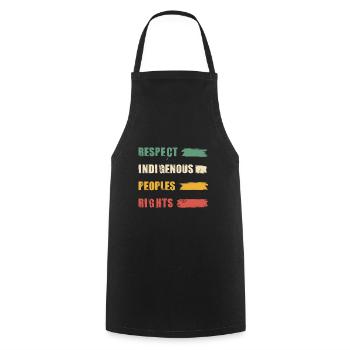 Indigenous Peoples Day Indigenous Human Rights - Cooking Apron - black - Front - AI Model Male 185 dark (185cm)