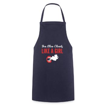 They blow clouds party lovers gift - Cooking Apron - navy - Front - AI Model Male 185 dark (185cm)