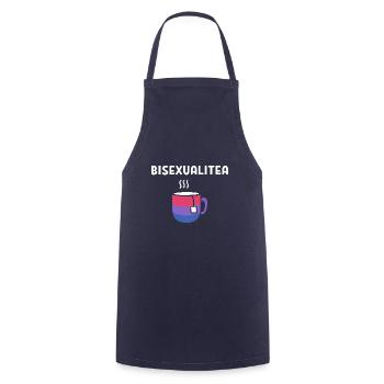 Bisexualitea. Bisexuell Gift - Kochschürze - Navy - Vorne - AI Model Male 185 dark (185cm)
