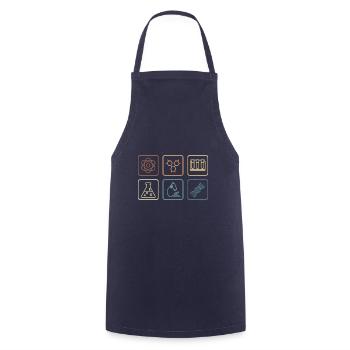 Chemielehrer Mikrobiologe Gift - Kochschürze - Navy - Vorne - AI Model Male 185 dark (185cm)