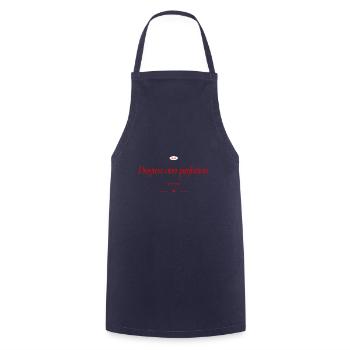 Progress instead of perfection - Cooking Apron - navy - Front - AI Model Male 185 dark (185cm)