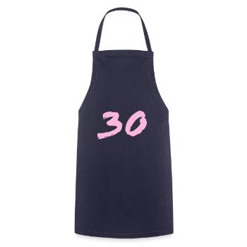 30e anniversaire 30 ans - Tablier de cuisine - marine - Devant - AI Model Male 185 dark (185cm)