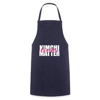 Kimchi Lives Matter Food Lover Cadeau - Tablier de cuisine - marine - Devant - AI Model Male 185 dark (185cm)