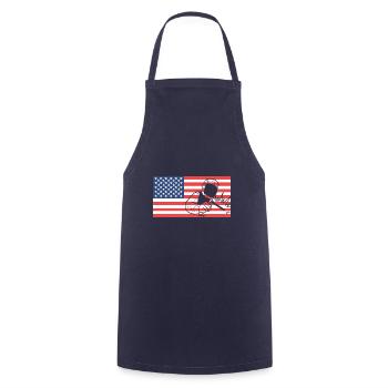 Soudeur Drapeau américain Spot Soudeur G - Tablier de cuisine - marine - Devant - AI Model Male 185 dark (185cm)