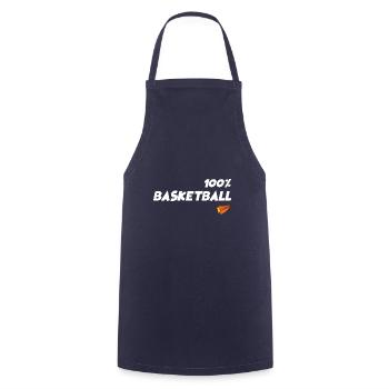 BasketBall 100% - Cooking Apron - navy - Front - AI Model Male 185 dark (185cm)