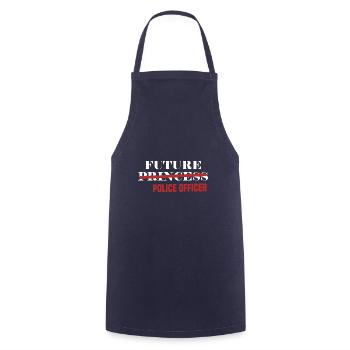 Future Princess Police Officer Kids By - Cooking Apron - navy - Front - AI Model Male 185 dark (185cm)