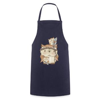 hibou - Tablier de cuisine - marine - Devant - AI Model Male 185 dark (185cm)