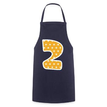Numéro 2 - Tablier de cuisine - marine - Devant - AI Model Male 185 dark (185cm)
