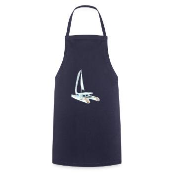 Lagoon 450 Back - Kochschürze - Navy - Vorne - AI Model Male 185 dark (185cm)
