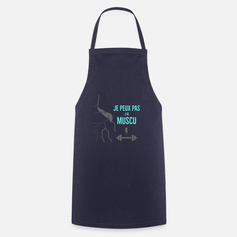 Musculation - Tablier de cuisine - marine