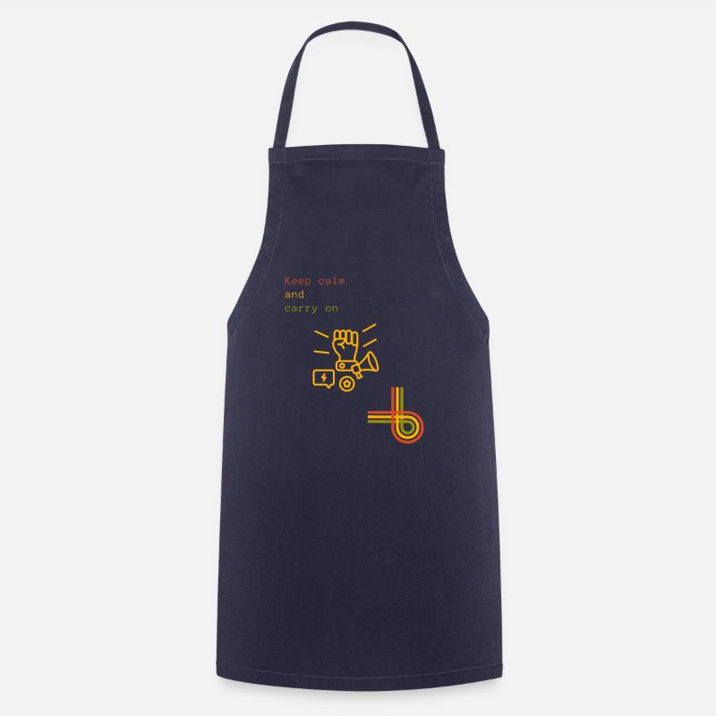 Keep calm and carry on - Tablier de cuisine - marine