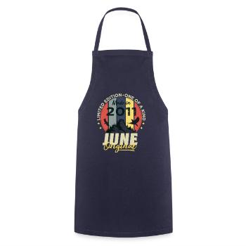 June 2011 Birthday Gift June 2011 June 2011 - Cooking Apron - navy - Front - AI Model Male 185 dark (185cm)
