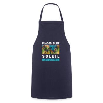 048s PLAGES SURF SOLEIL - Tablier de cuisine - marine - Devant - AI Model Male 185 dark (185cm)