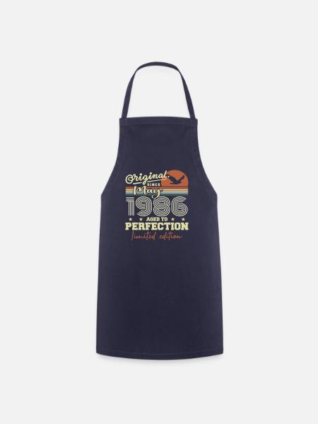 Mai 1986 | Mai 1986 Mai 1986 Geburtstagsgeschenk - Kochschürze - Navy