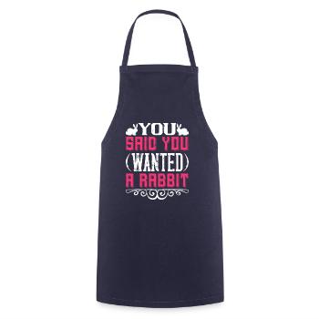 You Said You Wanted A Rabbit - Cooking Apron - navy - Front - AI Model Male 185 dark (185cm)