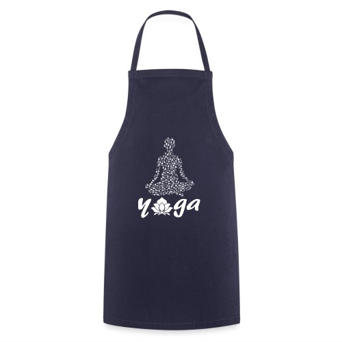 yoga fiore bianco namaste pace amore hippie fitness - Grembiule da cucina