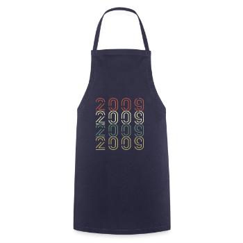 Original 2009 Jahrgang Vintage Geburtstag Retro - Kochschürze - Navy - Vorne - AI Model Male 185 dark (185cm)