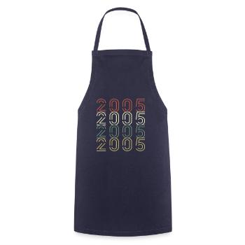 Original 2005 Jahrgang Vintage Geburtstag Retro - Kochschürze - Navy - Vorne - AI Model Male 185 dark (185cm)