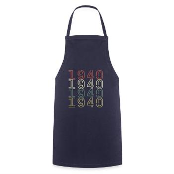 Original 1940 Jahrgang Vintage Geburtstag Retro - Kochschürze - Navy - Vorne - AI Model Male 185 dark (185cm)