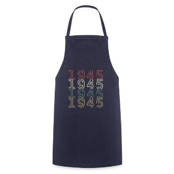Original 1945 Jahrgang Vintage Geburtstag Retro - Kochschürze - Navy - Vorne - AI Model Male 185 dark (185cm)