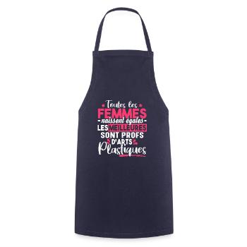 Arts Plastiques Dessin Prof Professeur Métier - Tablier de cuisine - marine - Devant - AI Model Male 185 dark (185cm)