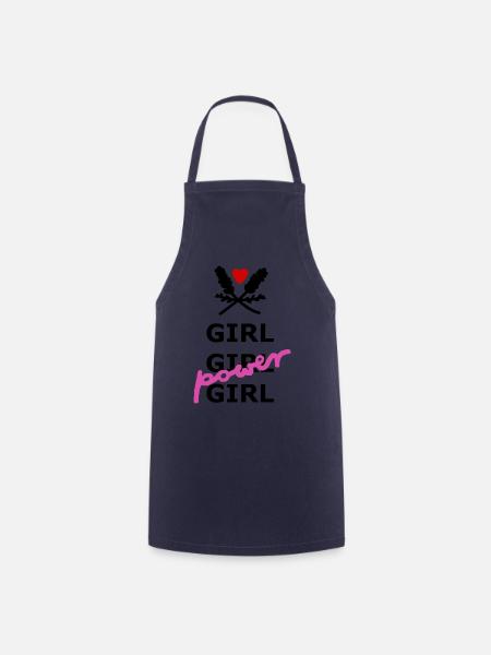 Girl Power - Cooking Apron - navy
