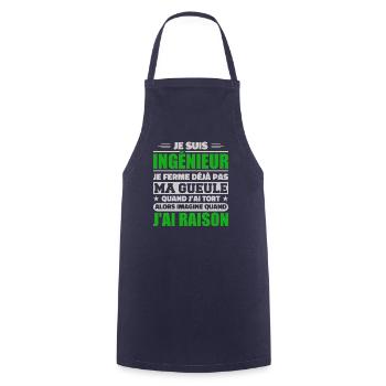 Engineer Humor Gift Student Engineer - Cooking Apron - navy - Front - AI Model Male 185 dark (185cm)
