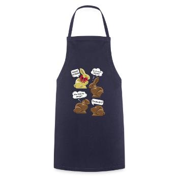 Lustige Osterhasen Ostern Illustration Cartoon - Kochschürze - Navy - Vorne - AI Model Male 185 dark (185cm)