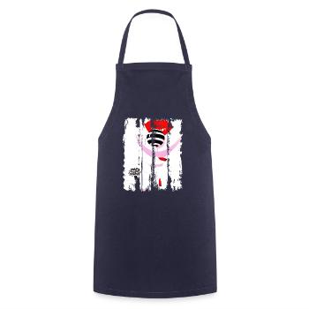 Schöne weibliche Farbe Mode bunte Frau Kunst - Kochschürze - Navy - Vorne - AI Model Male 185 dark (185cm)