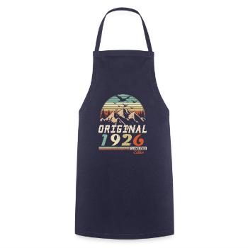 1926 vintage anniversaire rétro vintage cadeau - Tablier de cuisine - marine - Devant - AI Model Male 185 dark (185cm)