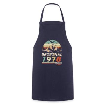 1978 vintage anniversaire rétro vintage cadeau - Tablier de cuisine - marine - Devant - AI Model Male 185 dark (185cm)