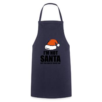 Je ne suis pas Santa Santa drôle citation de Noël - Tablier de cuisine - marine - Devant - AI Model Male 185 dark (185cm)