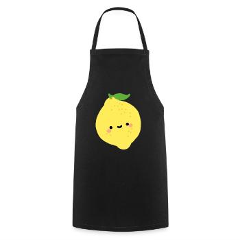 lemon - Cooking Apron - black - Front - AI Model Male 185 dark (185cm)