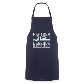 Rentner 2025 Rente Ruhestand 2025 Geschenk - Kochschürze - Navy - Vorne - AI Model Male 185 dark (185cm)
